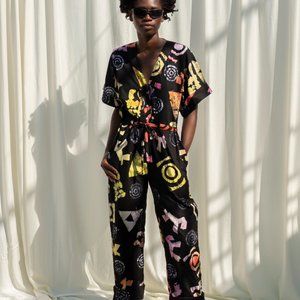 Osei-Duro Opus Jumpsuit, Funny Fun, L, EUC